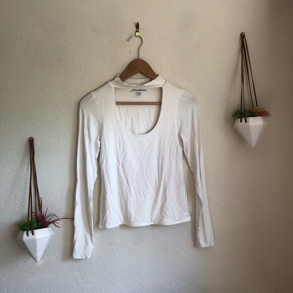 Good American white long sleeve tee shirt - Picture 3 of 8